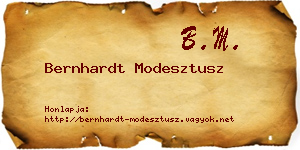 Bernhardt Modesztusz névjegykártya